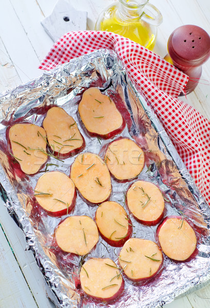 sweet potato with rosemary on the foil Stock photo © tycoon