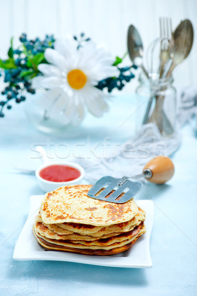 [[stock_photo]]: Miel · plaque · déjeuner · banane · blanche