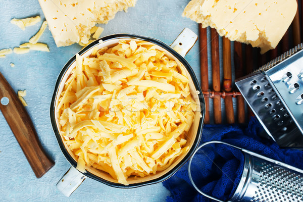 Fromage râpé brun bol orange table grasse [[stock_photo]] © tycoon