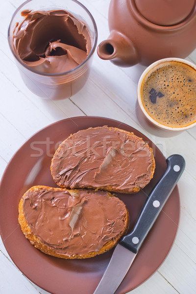 bread with chocolate cream Stock photo © tycoon