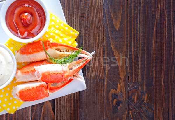 Crab alimente roşu gătit fierbinte Imagine de stoc © tycoon