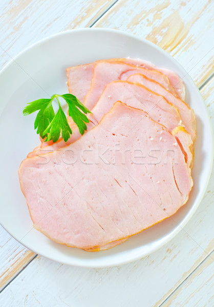 Ingrediënten sandwich ham voedsel groene Rood Stockfoto © tycoon