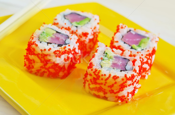 Sushi pesce piatto japanese riso pranzo Foto d'archivio © tycoon