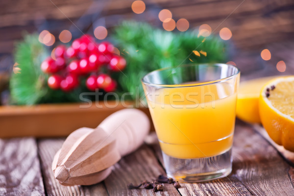 Navidad decoración naranja beber vidrio frutas Foto stock © tycoon