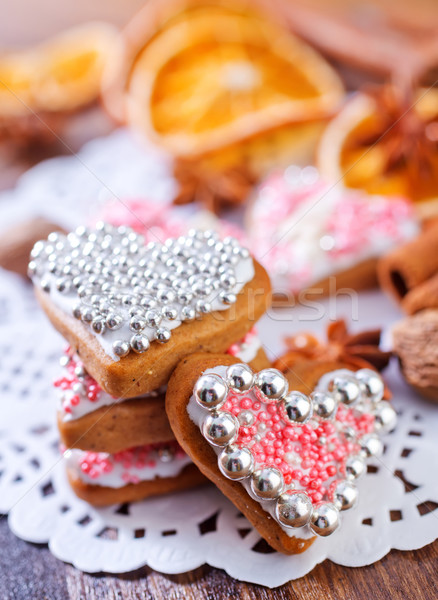 Stockfoto: Cookies · bloem · voedsel · liefde · cake · zomer