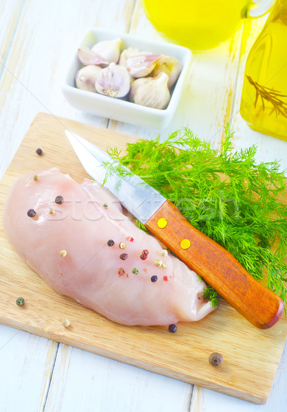 鶏 フィレット 食品 木材 乳がん ボード ストックフォト © tycoon