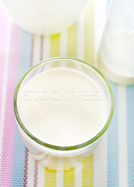 Stock photo: Fresh milk in the glass