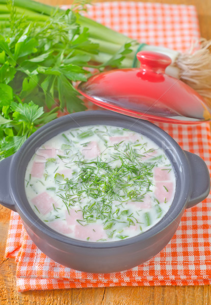 Zimno zupa liści zielone jedzenie płynnych Zdjęcia stock © tycoon