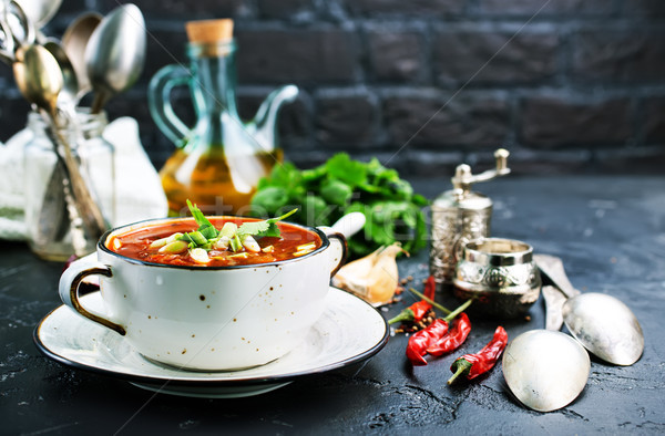 Traditional Ukrainian Russian borscht  Stock photo © tycoon