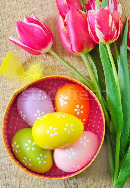 Foto d'archivio: Easter · eggs · Pasqua · fiori · vernice · uovo · colore