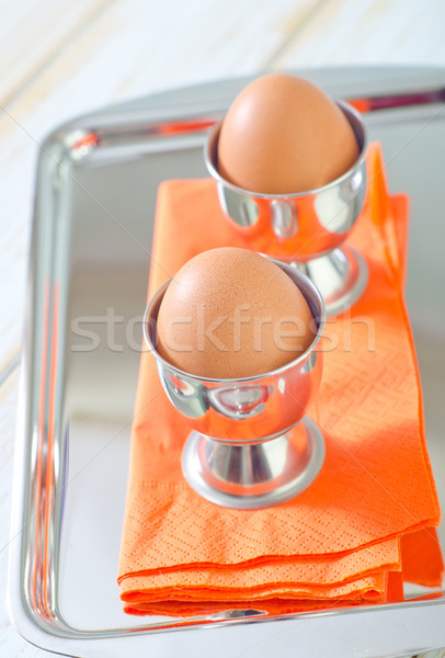 яйца завтрак Кубок оболочки приготовления Сток-фото © tycoon