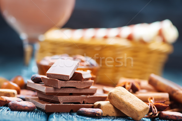 Chocolate tempero tabela bar secretária Foto stock © tycoon