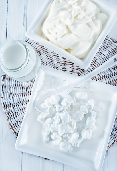 cheese,milk and sour cream Stock photo © tycoon