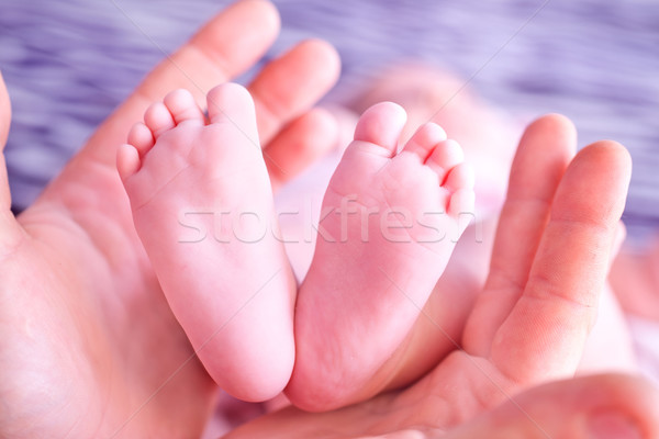 Baby voet familie engel moeder leven Stockfoto © tycoon