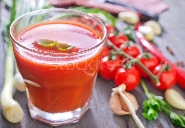 Sok pomidorowy liści zielone pić czerwony ciemne Zdjęcia stock © tycoon