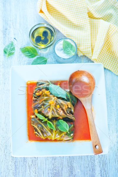 dolma with tomato sauce Stock photo © tycoon