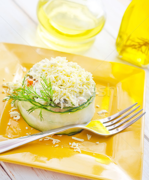 fresh salad  with chicken and boiled vegetables Stock photo © tycoon