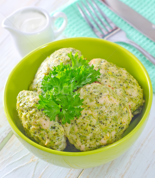 Tyúk zöldségek vacsora szakács eszik gyógynövények Stock fotó © tycoon