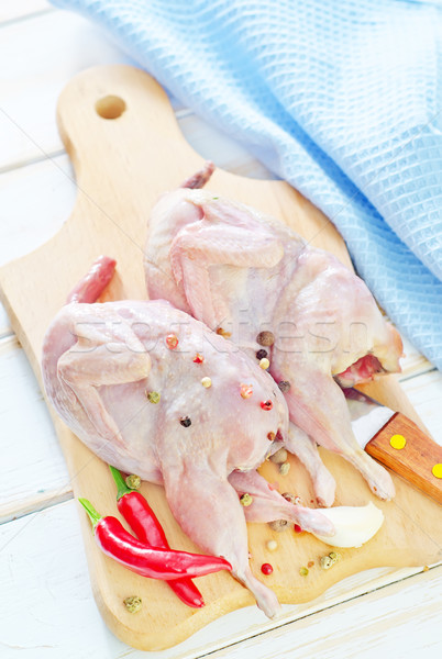 Brut feuille poulet jambes viande déjeuner [[stock_photo]] © tycoon