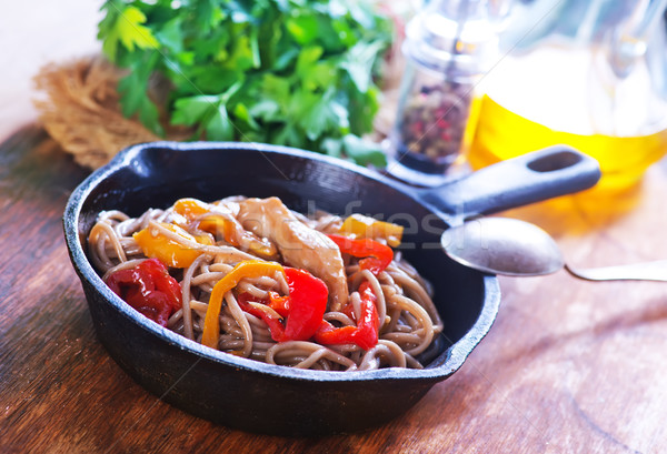 soba with meat and vegetables Stock photo © tycoon