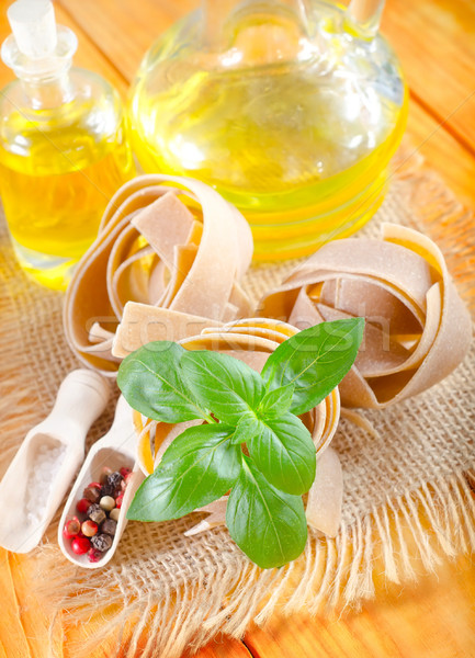 Ruw pasta aroma Spice basilicum restaurant Stockfoto © tycoon