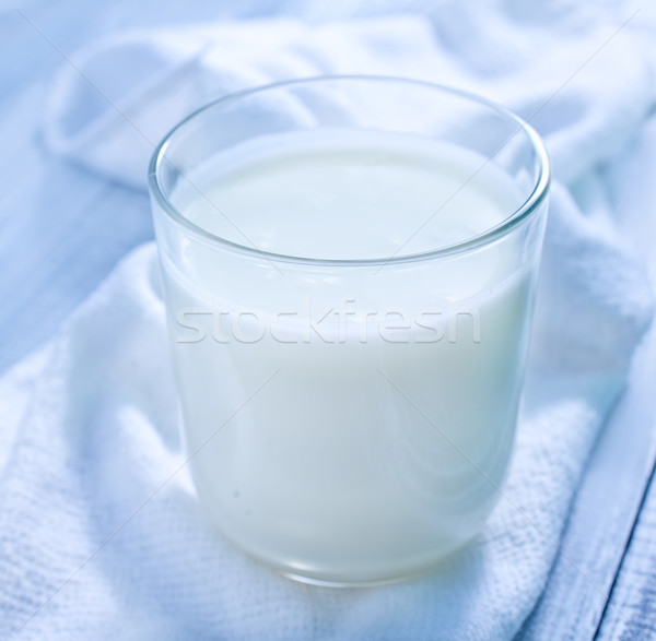 Latte fresco latte bellezza blu colazione Cup Foto d'archivio © tycoon