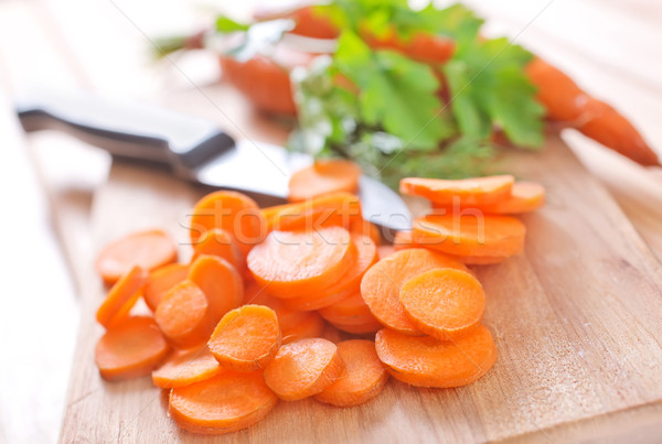 Carotte alimentaire feuille orange table vert [[stock_photo]] © tycoon