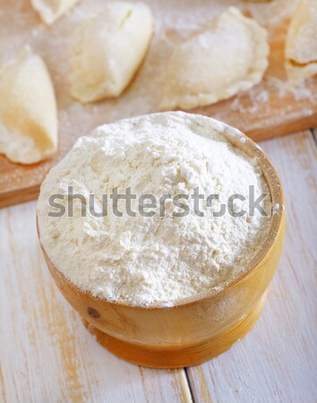 White sugar in the wooden vase Stock photo © tycoon
