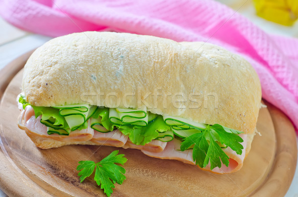 Sandwich alimentare pane pomodoro picnic vegetali Foto d'archivio © tycoon