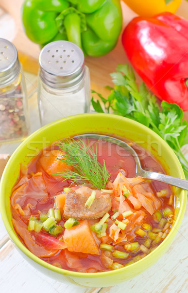 свежие суп продовольствие кухне красный еды Сток-фото © tycoon