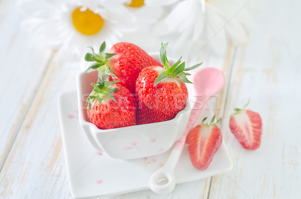 Fraise printemps bois fruits fond été [[stock_photo]] © tycoon