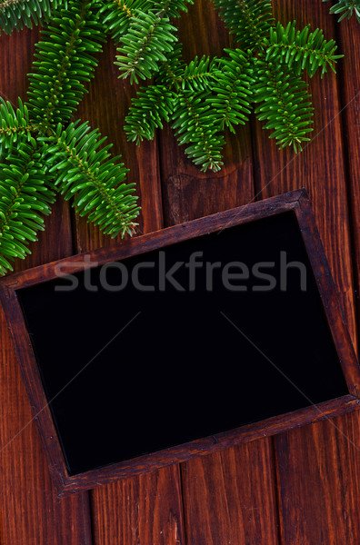 Natale albero di natale ramo tavolo in legno albero alimentare Foto d'archivio © tycoon