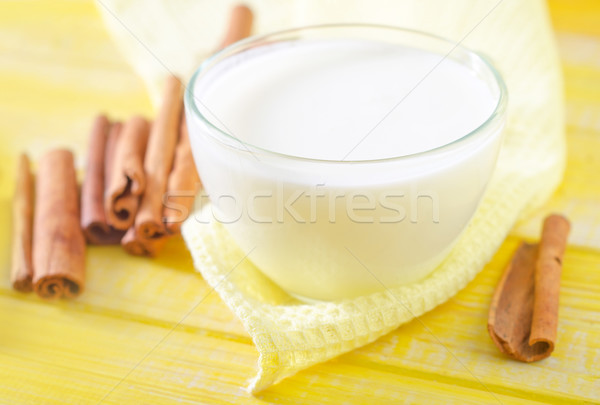 milk with cinnamon Stock photo © tycoon