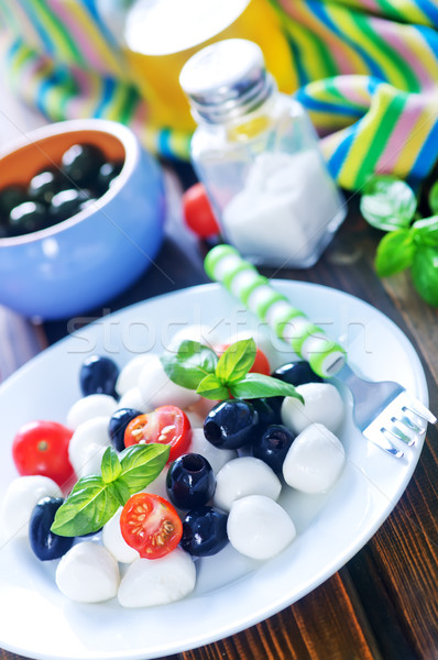 Stock photo: mozzarella with tomato