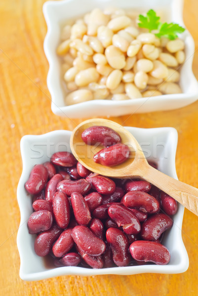 紅色 白 豆類 抽象 健康 植物 / red and white beans