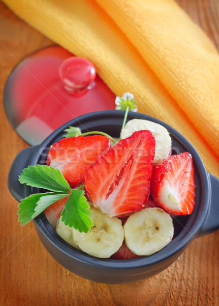 salad from strawberry and banana Stock photo © tycoon