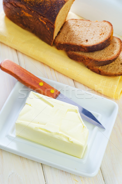 Butter Brot Warenkorb grünen Käse schwarz Stock foto © tycoon