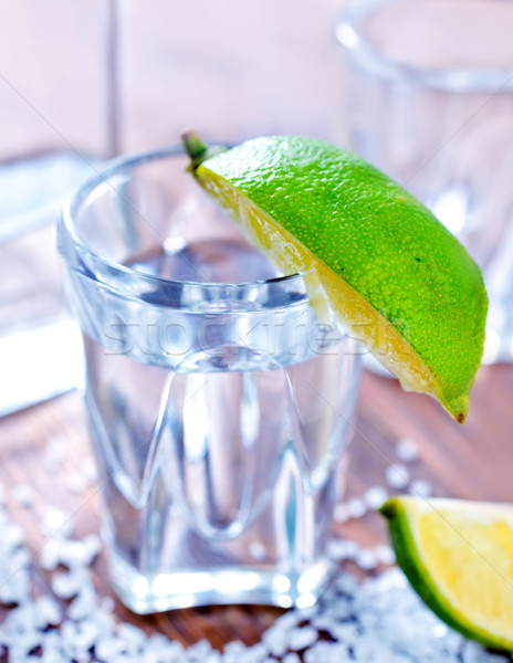 Tequila étel buli fa üveg koktél Stock fotó © tycoon
