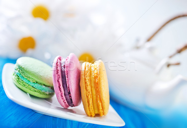 Plaat tabel dessert roze room suiker Stockfoto © tycoon