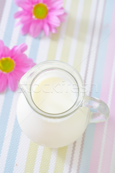 Milchkännchen Gesundheit Hintergrund Küche Tabelle Milch Stock foto © tycoon