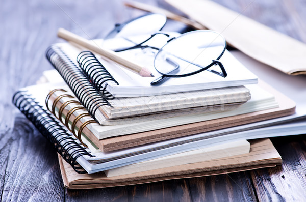 Stack of spiral notebooks Stock photo © tycoon