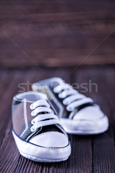 靴 ベビーシューズ 木製 表 少女 赤ちゃん ストックフォト © tycoon