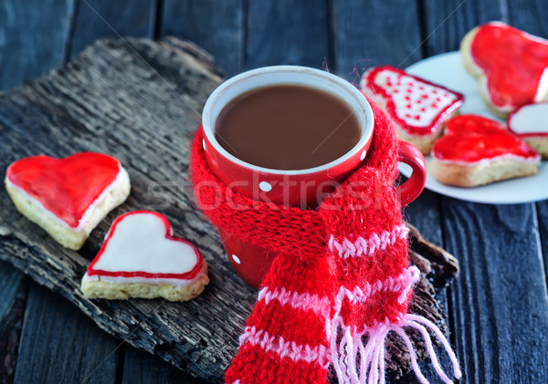 cookies and cocoa in cup Stock photo © tycoon