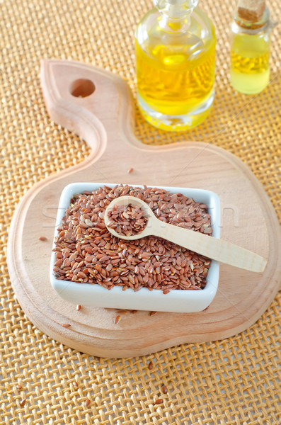 flax seed and oil Stock photo © tycoon