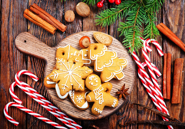 Karácsony sütik aroma fűszer tányér háttér Stock fotó © tycoon