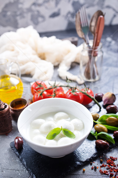 Caprese fresche ingredienti insalata caprese tavola sfondo Foto d'archivio © tycoon