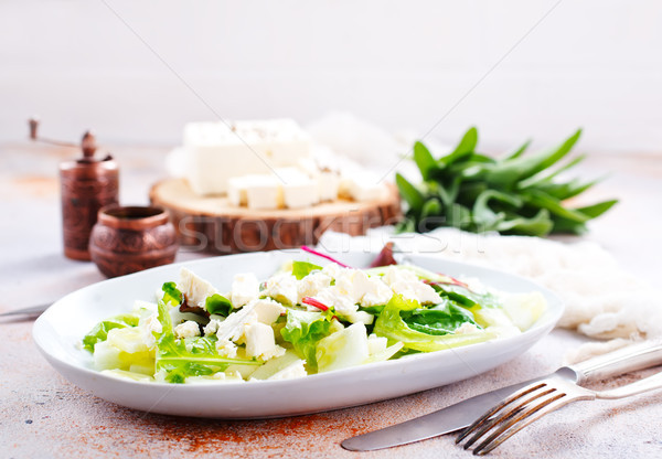 Ensalada petróleo queso tazón alimentos fondo Foto stock © tycoon