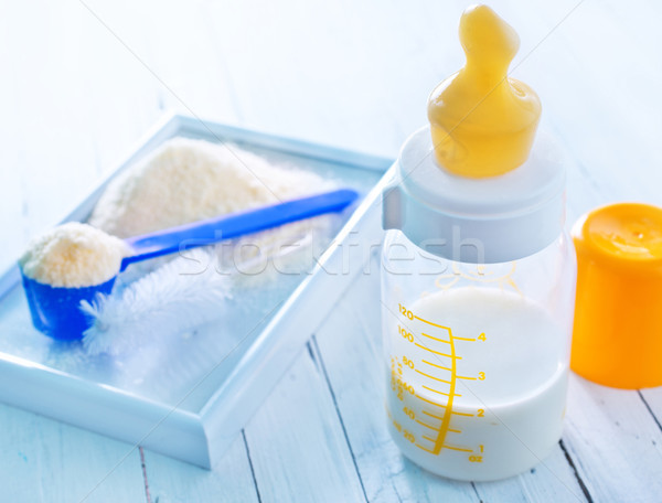 Alimento para bebé alimentos fondo leche botella color Foto stock © tycoon