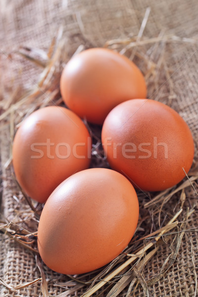 raw chicken eggs Stock photo © tycoon