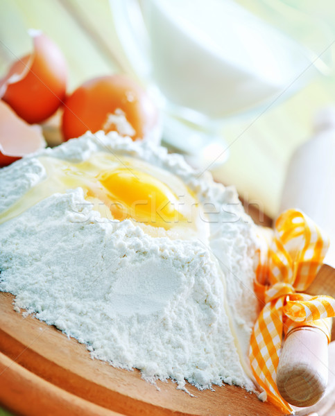 flour and raw eggs Stock photo © tycoon